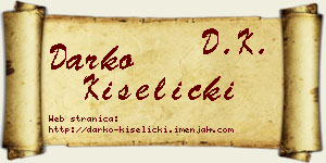 Darko Kiselički vizit kartica